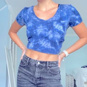 HOLLISTER Blue Tie Dye Top